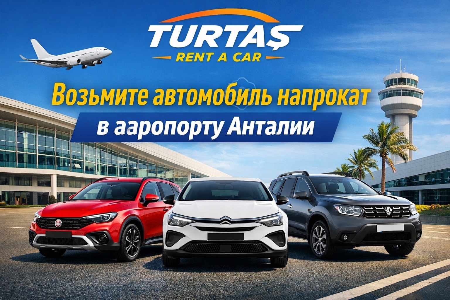 Возьмите автомобиль напрокат в аэропорту Анталии.